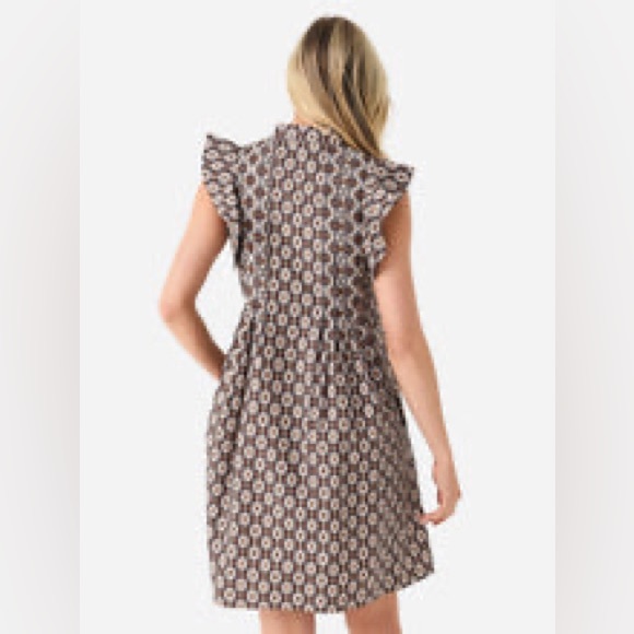 NWOT Evi Grintela Mona Mini Dress with Flutter Sleeves  Size XS - Picture 3 of 3